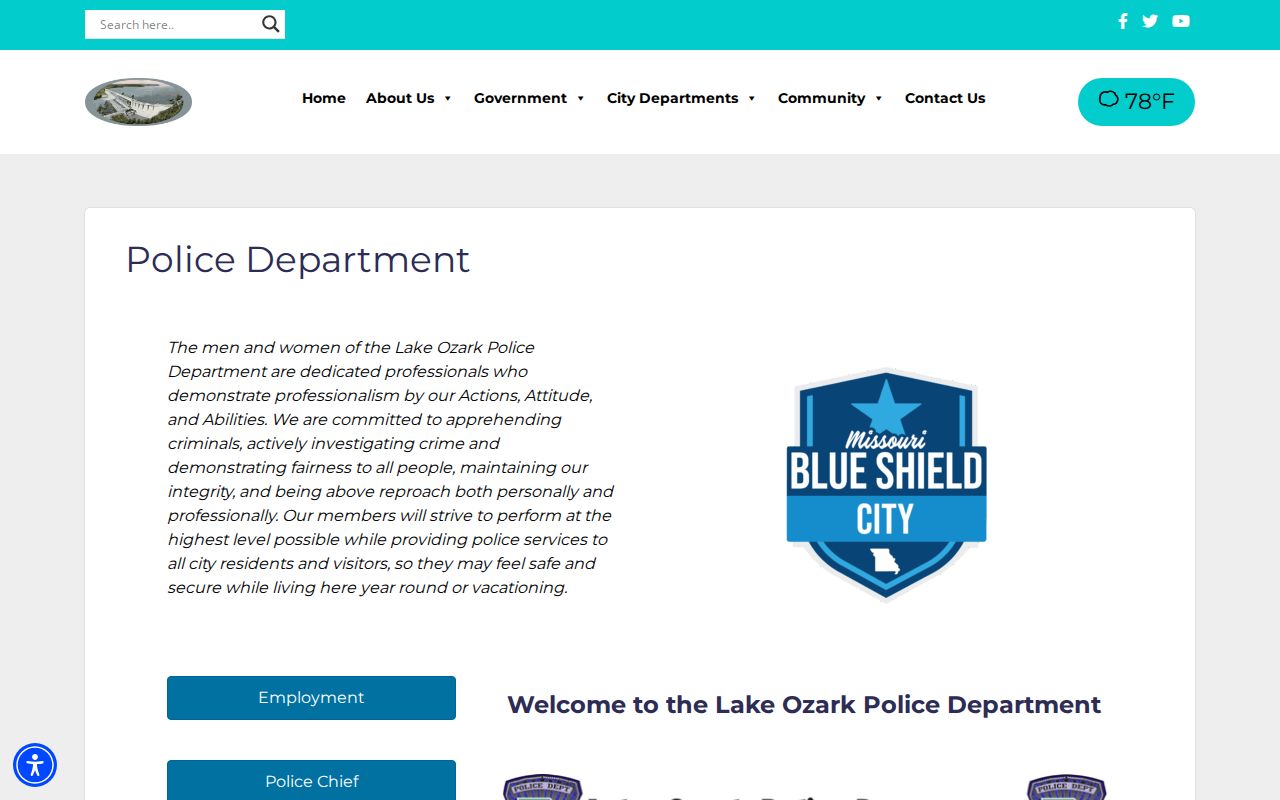 Camden County arrest warrant Lake Ozark police records contact