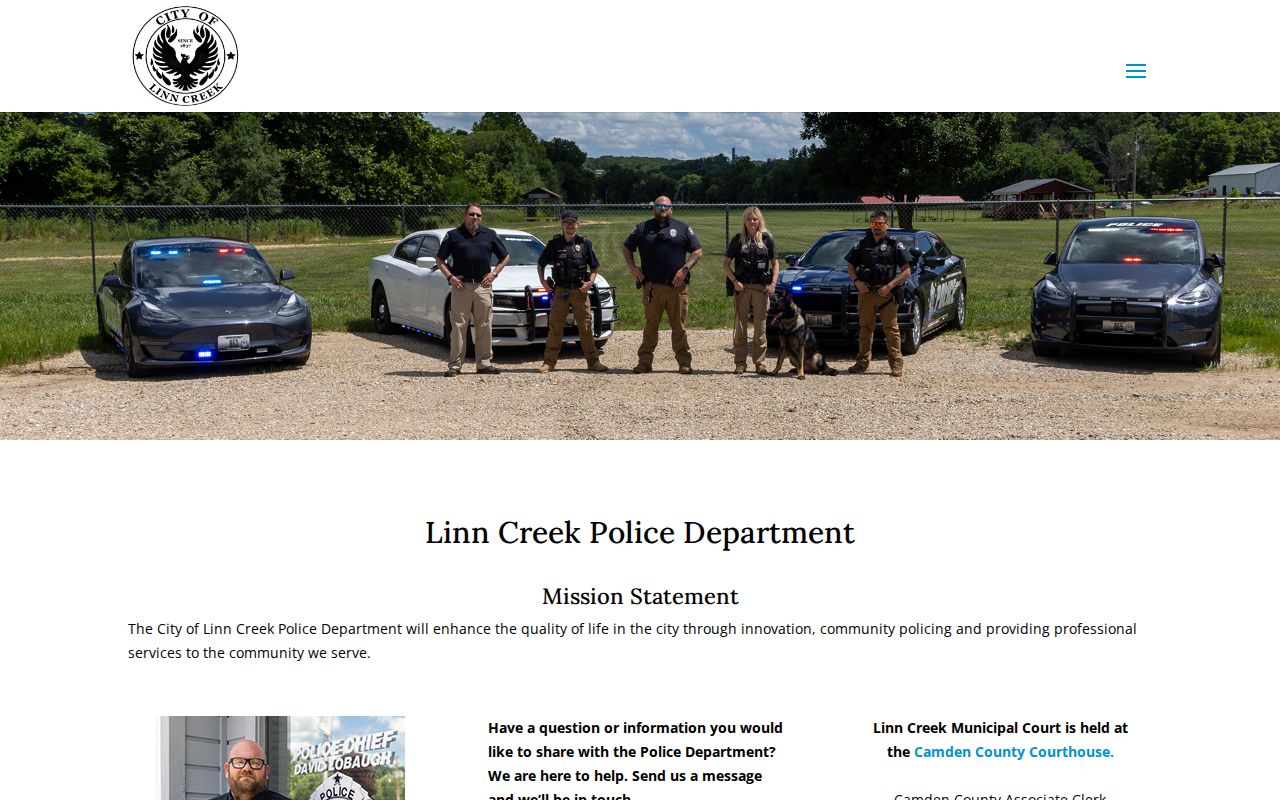Camden County traffic warrant Linn Creek police court route